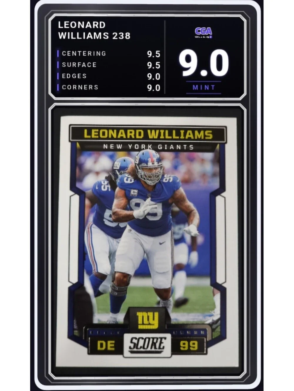 2023 Panini Score #238 Leonard Williams New York Giants - CGA 9.0 Digital Grade